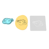 Turkey Cookie Cutter Outline & Stamp Xmas / Winter / NYE Cookie Cutter Lady 2 Inch Small Cupcake Cutter + Stamp Yes