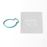 Turkey Football Cookie Cutter | Stamp | Stencil #1
