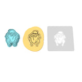 Turkey Head Cookie Cutter | Stamp | Stencil Halloween / Fall Cookie Cutter Lady 2 Inch Small Cupcake Cutter + Stamp Yes