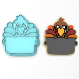 Turkey in Pot Cookie Cutter | Stamp | Stencil | Cookie Cutter Lady