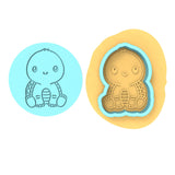 Turtle Cookie Cutter | Stamp | Stencil #3 Animals & Dinosaurs Cookie Cutter Lady MINI - 2 Inches (5cm) **BUNDLE** Cutter + Debosser 