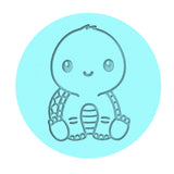 Turtle Cookie Cutter | Stamp | Stencil #3 Animals & Dinosaurs Cookie Cutter Lady MINI - 2 Inches (5cm) Debosser ONLY 