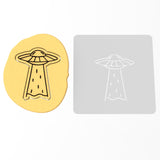 UFO Abduction Cookie Cutter | Stamp | Stencil #1