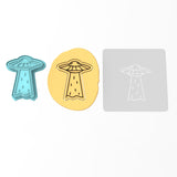 UFO Abduction Cookie Cutter | Stamp | Stencil #1