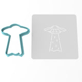 UFO Abduction Cookie Cutter | Stamp | Stencil #1