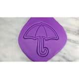Umbrella Cookie Cutter  Stamp & Outline #1