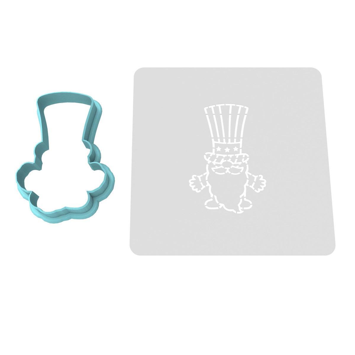 Uncle Sam Gnome Body Cookie Cutter | Stamp | Stencil