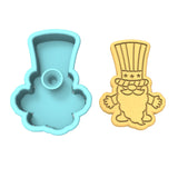 Uncle Sam Gnome Body Cookie Cutter | Stamp | Stencil