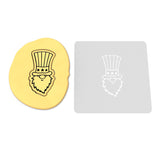 Uncle Sam Gnome Head Cookie Cutter | Stamp | Stencil