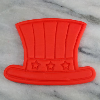Uncle Sam's Hat Cookie Cutter Outline & Stamp 1