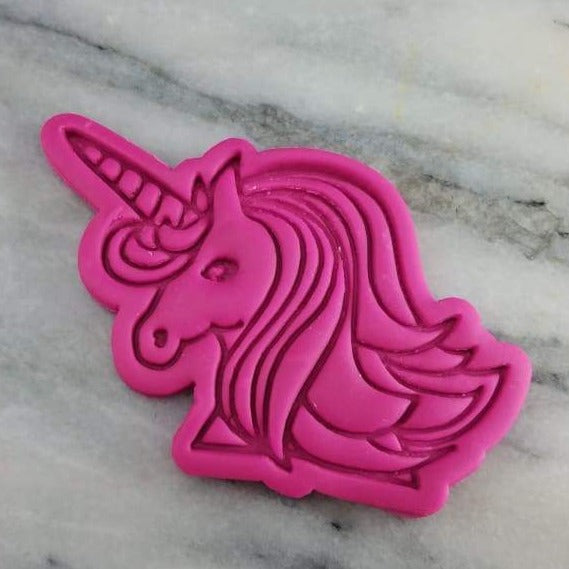 Unicorn Face Cookie Cutter  Stamp & Outline #2