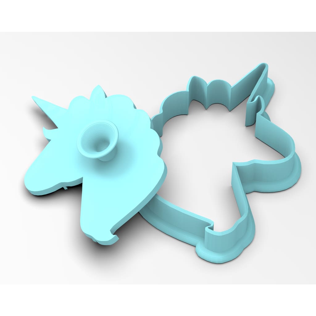 Unicorn Face Cookie Cutter  Stamp & Outline #3