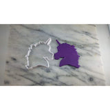 Unicorn Head Cookie Cutter Outline #3 - Girly / Dolls / Princess