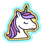 Unicorn Head Cookie Cutter | Stamp | Stencil #4 Animals & Dinosaurs Cookie Cutter Lady 