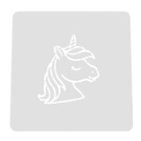 Unicorn Head Cookie Cutter | Stamp | Stencil #4 Animals & Dinosaurs Cookie Cutter Lady MINI - 2 Inches (5cm) Stencil ONLY 