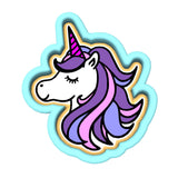 Unicorn Head Cookie Cutter | Stamp | Stencil #5 Animals & Dinosaurs Cookie Cutter Lady 