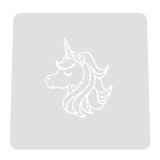 Unicorn Head Cookie Cutter | Stamp | Stencil #5 Animals & Dinosaurs Cookie Cutter Lady MINI - 2 Inches (5cm) Stencil ONLY 