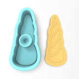 Unicorn Horn Cookie Cutter | Stamp | Stencil #1 Girly / Dolls / Princess Cookie Cutter Lady 