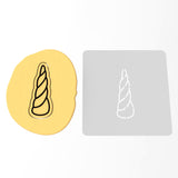 Unicorn Horn Cookie Cutter | Stamp | Stencil #1 Girly / Dolls / Princess Cookie Cutter Lady 3 Inch Cupcake/Small Cookie Stamp Only Yes