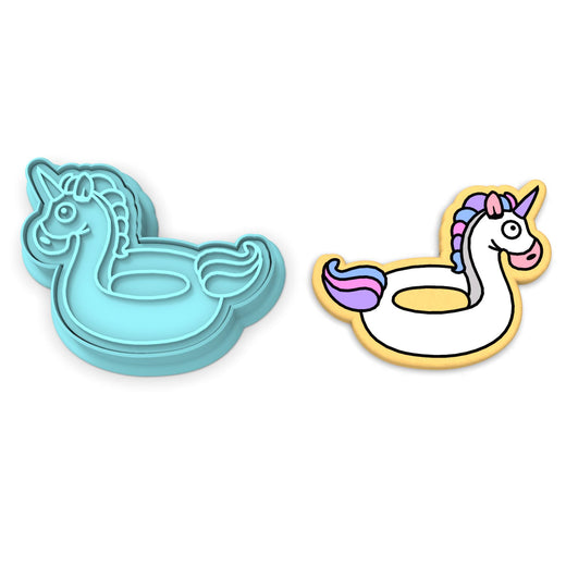 Unicorn Pool Float Cookie Cutter | Stamp | Stencil #1
