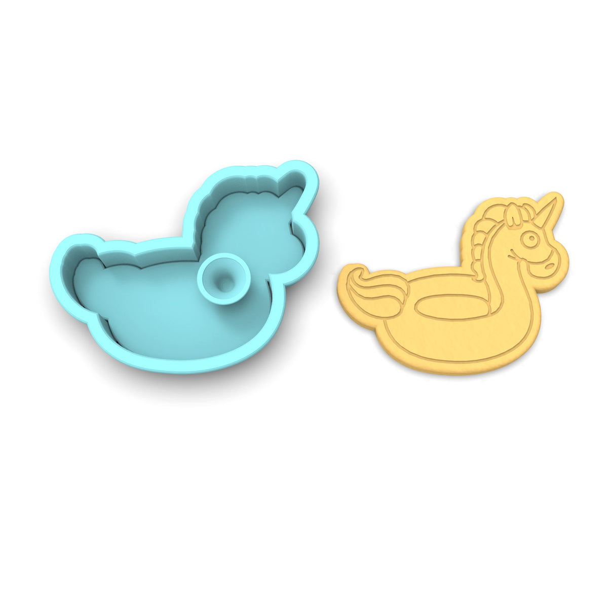 Unicorn Pool Float Cookie Cutter | Stamp | Stencil #1