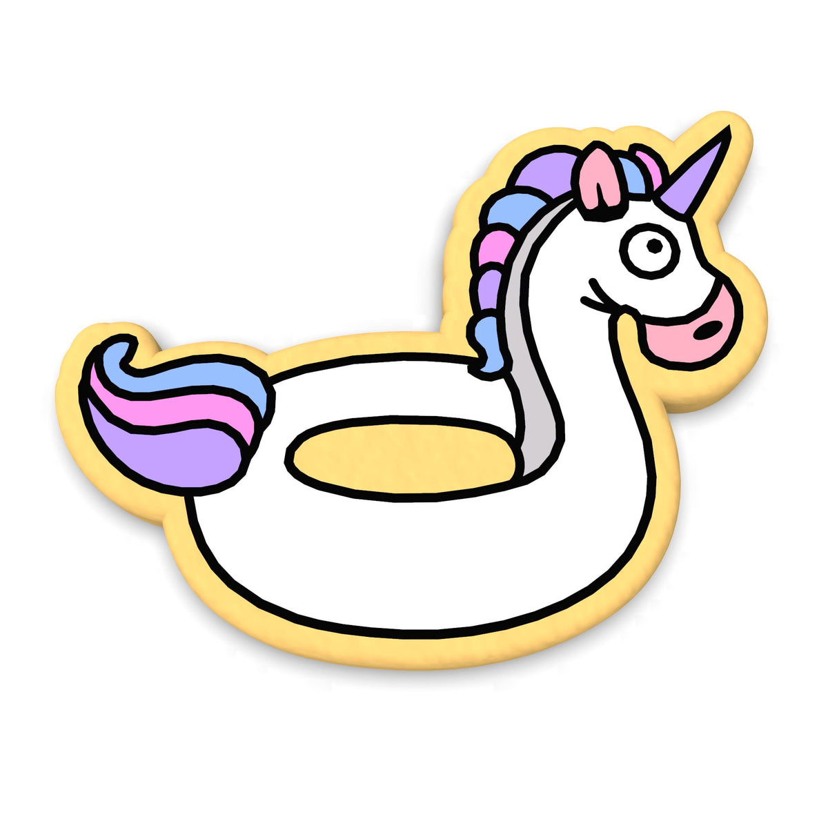 Unicorn Pool Float Cookie Cutter | Stamp | Stencil #1