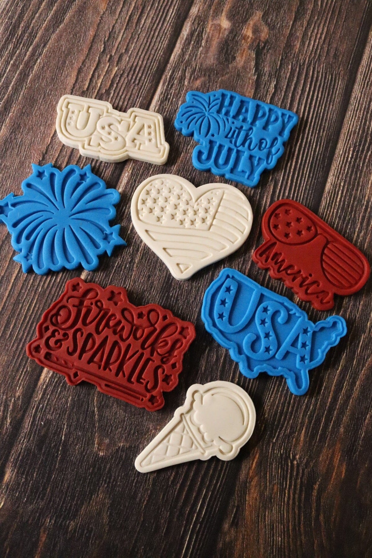 USA Stars Cookie Cutter | Stamp | Stencil #1 St Pats / July 4th Cookie Cutter Lady 