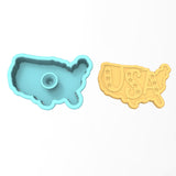 USA Stars Cookie Cutter | Stamp | Stencil #1