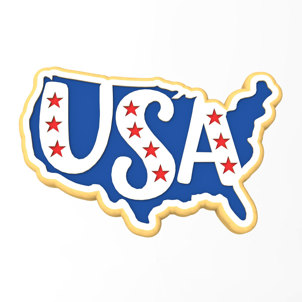 USA Stars Cookie Cutter | Stamp | Stencil #1