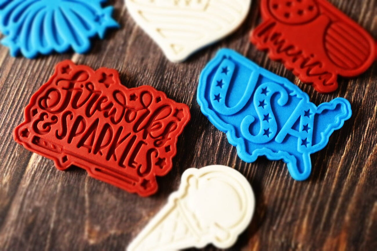USA Stars Cookie Cutter | Stamp | Stencil #1 St Pats / July 4th Cookie Cutter Lady 