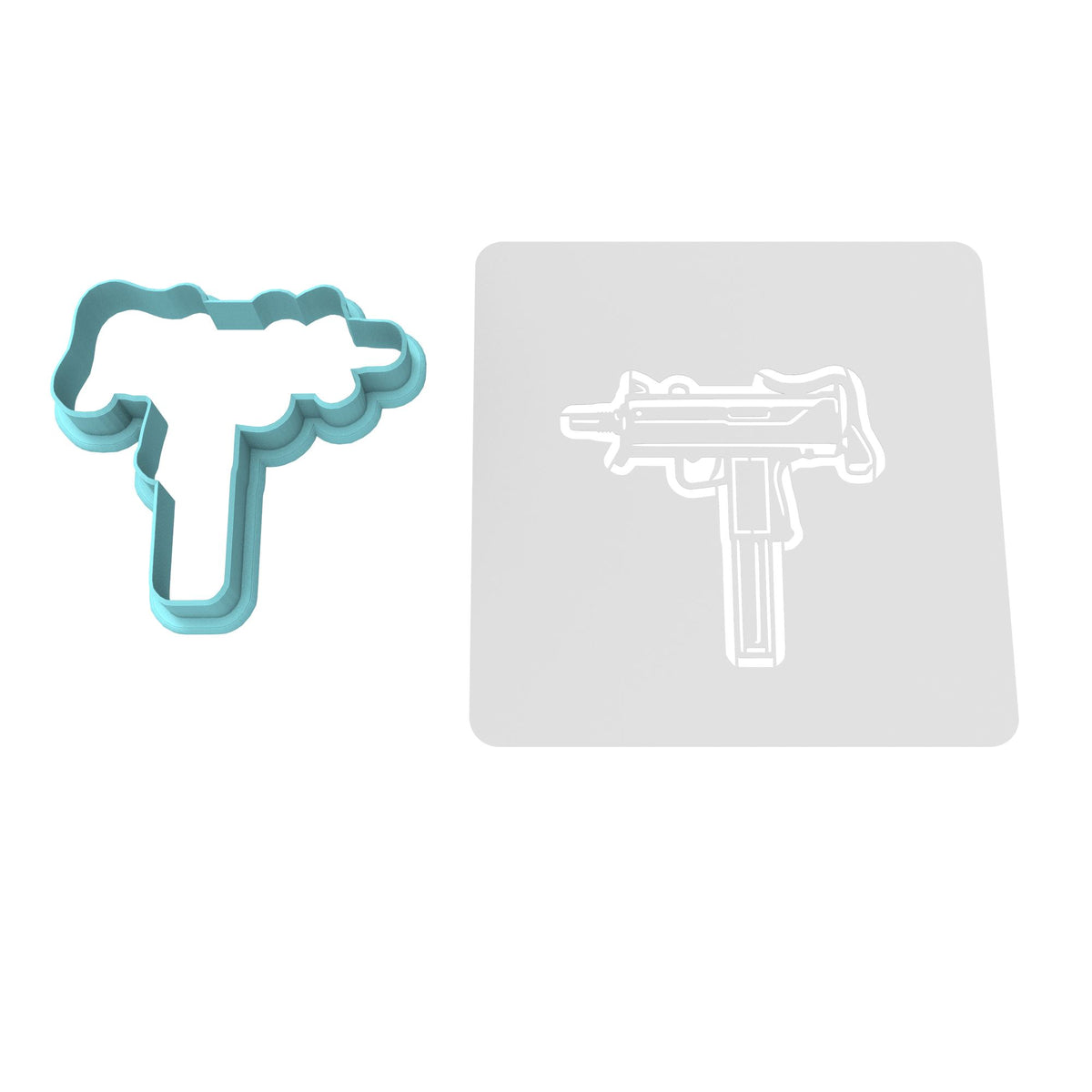Uzi Cookie Cutter | Stamp | Stencil #1