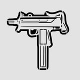 Uzi Cookie Cutter | Stamp | Stencil #1