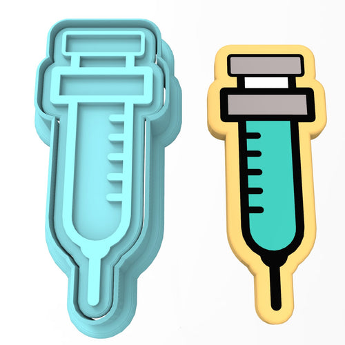 Vaccine Shot Cookie Cutter | Stamp | Stencil #1