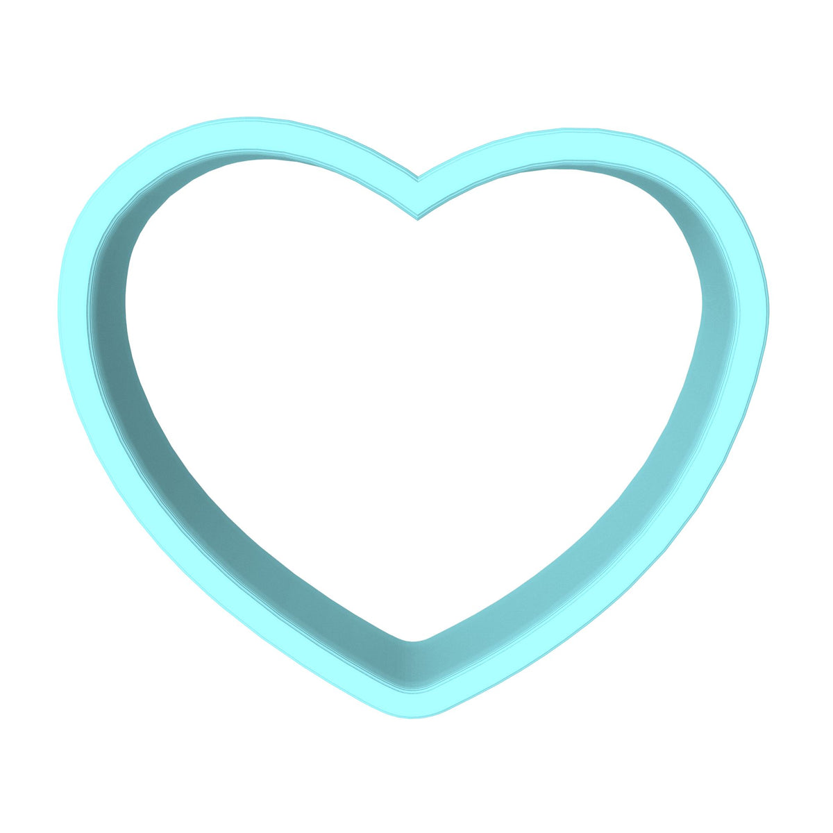 Valentine Candy Heart Blank Cookie Cutter | Stamp | Stencil #1 Wedding / Baby / V Day Cookie Cutter Lady MINI - 2 Inches (5cm) Cookie Cutter ONLY (Outline) 