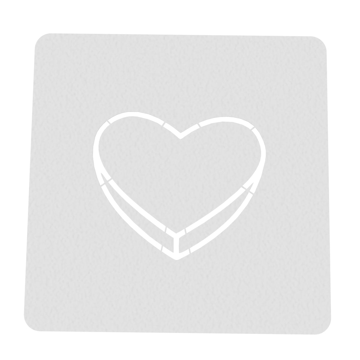 Valentine Candy Heart Blank Cookie Cutter | Stamp | Stencil #1 Wedding / Baby / V Day Cookie Cutter Lady MINI - 2 Inches (5cm) Stencil ONLY 