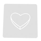 Valentine Candy Heart Blank Cookie Cutter | Stamp | Stencil #1 Wedding / Baby / V Day Cookie Cutter Lady MINI - 2 Inches (5cm) Stencil ONLY 