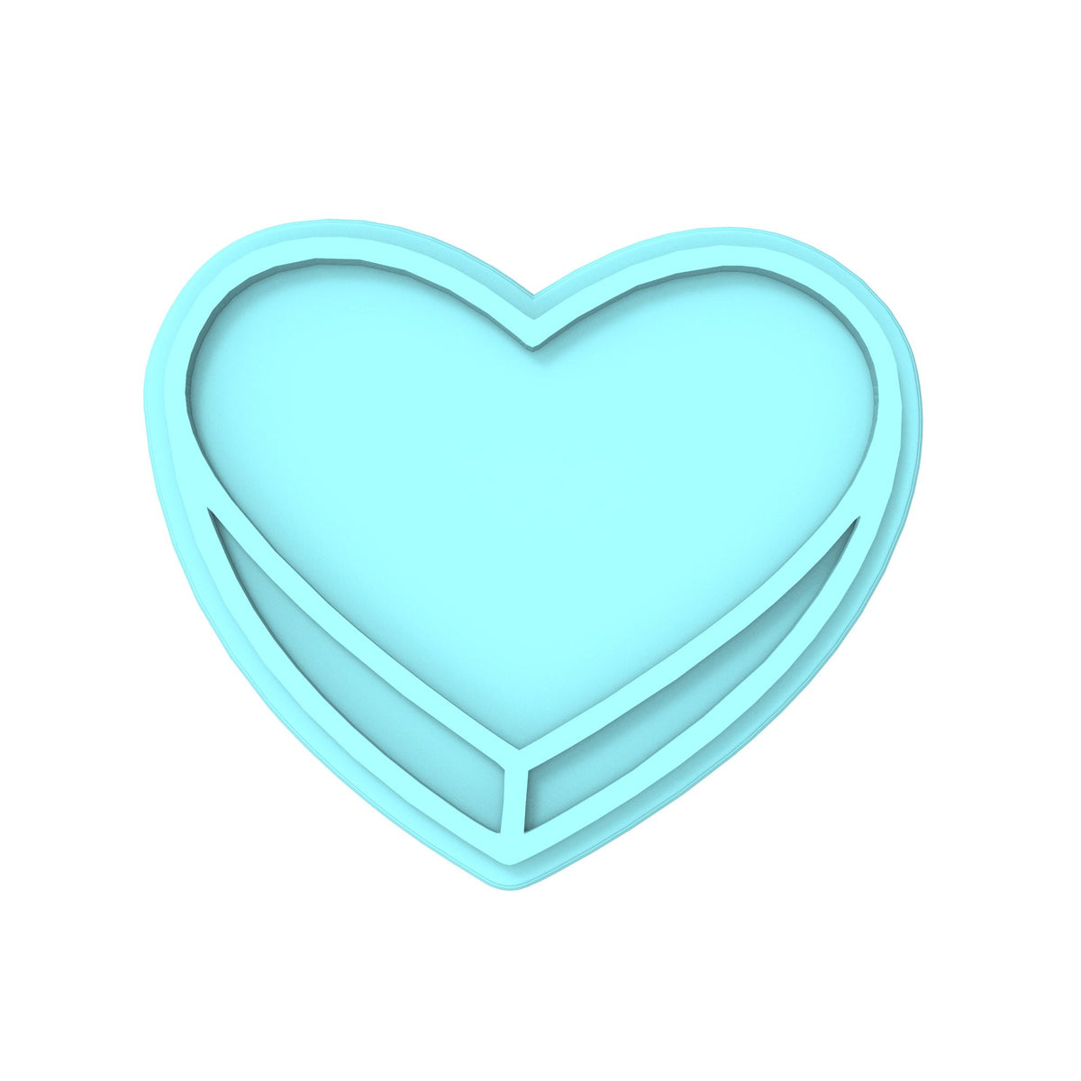 Valentine Candy Heart Blank Cookie Cutter | Stamp | Stencil #1 Wedding / Baby / V Day Cookie Cutter Lady MINI - 2 Inches (5cm) Stamp ONLY 