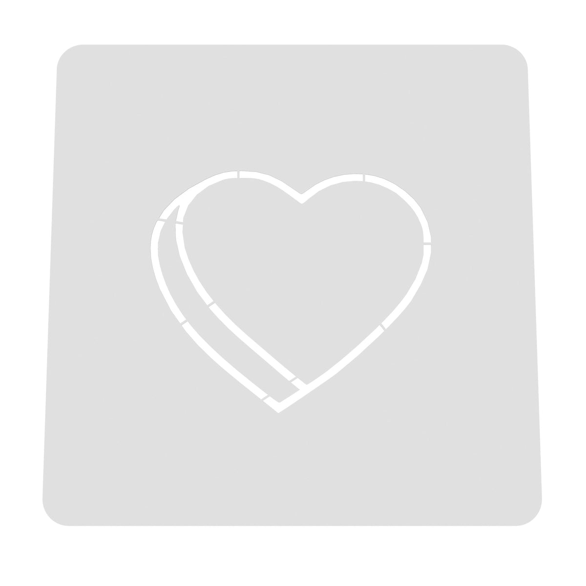 Valentine Candy Heart Blank Cookie Cutter | Stamp | Stencil #2 Wedding / Baby / V Day Cookie Cutter Lady MINI - 2 Inches (5cm) Stencil ONLY 
