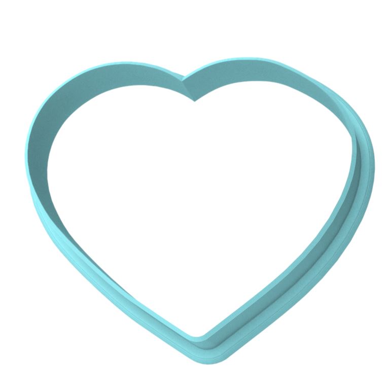 Valentine Candy Heart Blank Cookie Cutter | Stamp | Stencil #2 Wedding / Baby / V Day Cookie Cutter Lady MINI - 2 Inches (5cm) Cookie Cutter ONLY (Outline) 