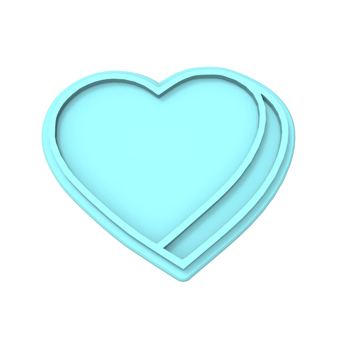 Valentine Candy Heart Blank Cookie Cutter | Stamp | Stencil #2 Wedding / Baby / V Day Cookie Cutter Lady MINI - 2 Inches (5cm) Stamp ONLY 