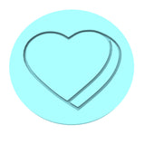 Valentine Candy Heart Blank Cookie Cutter | Stamp | Stencil #2 Wedding / Baby / V Day Cookie Cutter Lady MINI - 2 Inches (5cm) Debosser ONLY 