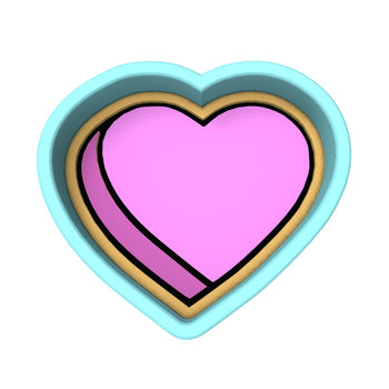 Valentine Candy Heart Blank Cookie Cutter | Stamp | Stencil #2 Wedding / Baby / V Day Cookie Cutter Lady 