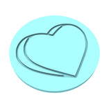 Valentine Candy Heart Blank Cookie Cutter | Stamp | Stencil #3 Wedding / Baby / V Day Cookie Cutter Lady MINI - 2 Inches (5cm) Debosser ONLY 