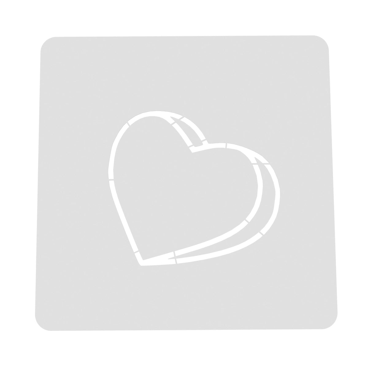 Valentine Candy Heart Blank Cookie Cutter | Stamp | Stencil #3 Wedding / Baby / V Day Cookie Cutter Lady MINI - 2 Inches (5cm) Stencil ONLY 