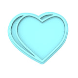 Valentine Candy Heart Blank Cookie Cutter | Stamp | Stencil #3 Wedding / Baby / V Day Cookie Cutter Lady MINI - 2 Inches (5cm) Stamp ONLY 