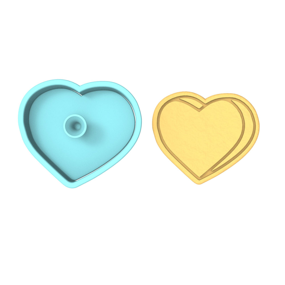Valentine Candy Heart Blank Cookie Cutter | Stamp | Stencil #3 Wedding / Baby / V Day Cookie Cutter Lady 