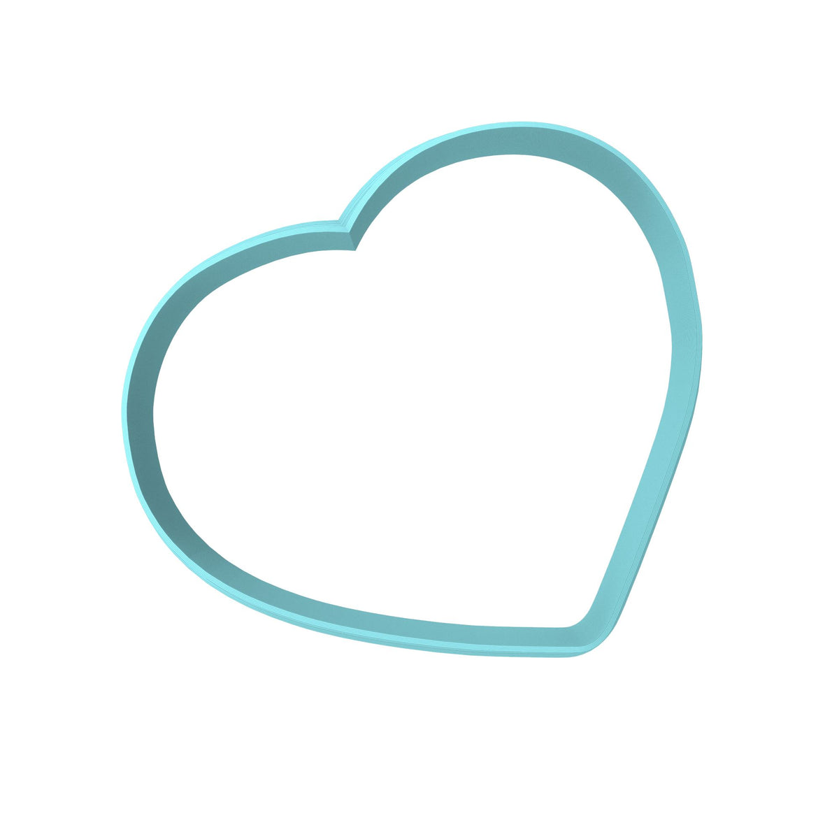 Valentine Candy Heart Blank Cookie Cutter | Stamp | Stencil #3 Wedding / Baby / V Day Cookie Cutter Lady MINI - 2 Inches (5cm) Cookie Cutter ONLY (Outline) 