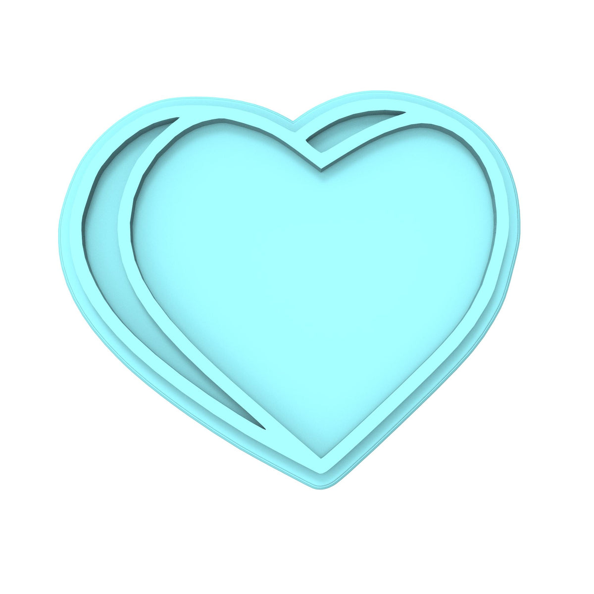 Valentine Candy Heart Blank Cookie Cutter | Stamp | Stencil #3 Wedding / Baby / V Day Cookie Cutter Lady MINI - 2 Inches (5cm) Stamp ONLY 
