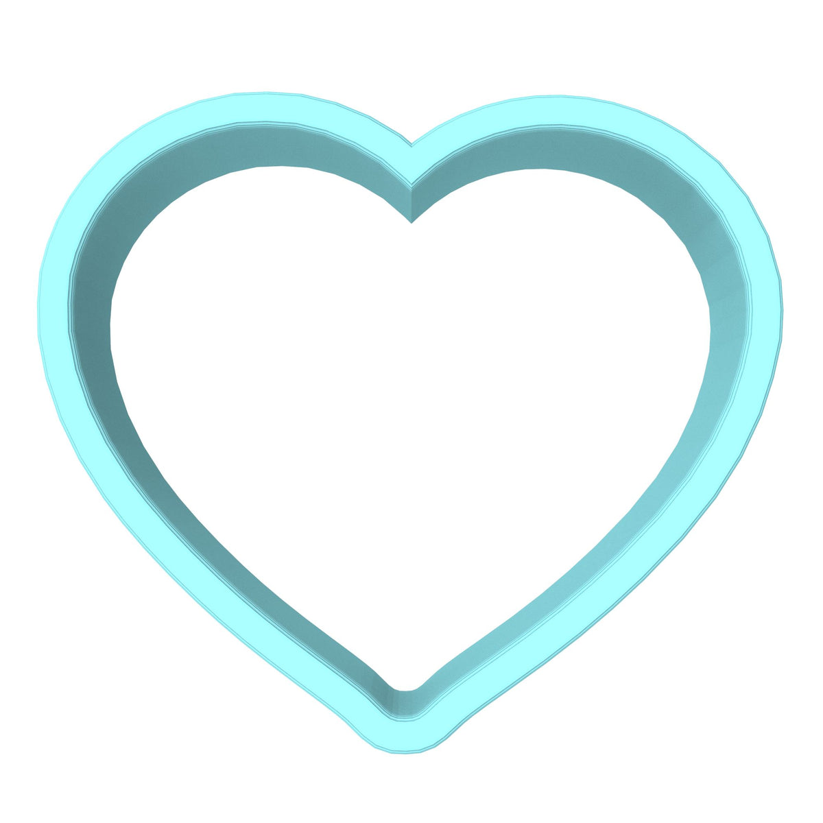 Valentine Cursive Heart Cookie Cutter | Stamp | Stencil #1 Wedding / Baby / V Day Cookie Cutter Lady MINI - 2 Inches (5cm) Cookie Cutter ONLY (Outline) 