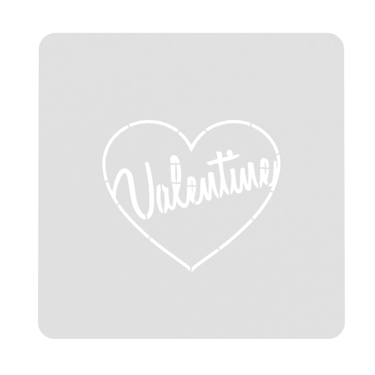 Valentine Cursive Heart Cookie Cutter | Stamp | Stencil #1 Wedding / Baby / V Day Cookie Cutter Lady MINI - 2 Inches (5cm) Stencil ONLY 